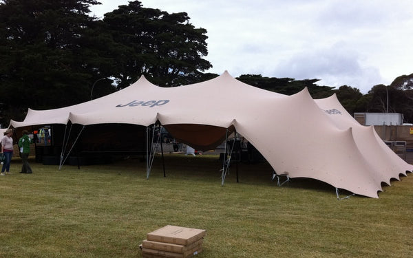 Bedouinflex stretch tent sand branded