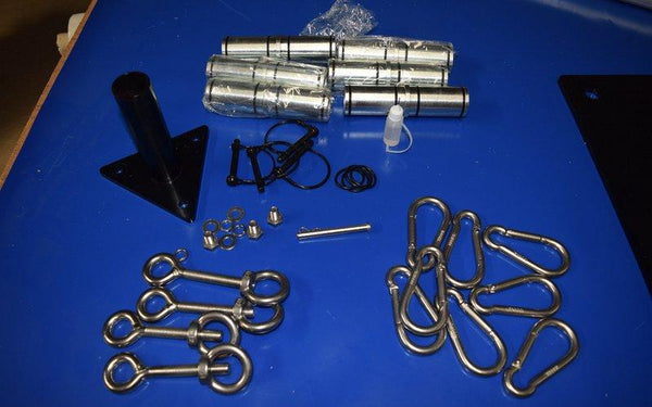 Complete Stretch Tent Pole, Cleat and Peg Accessory Set