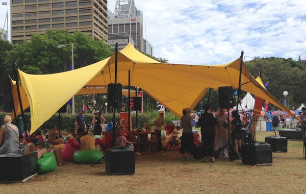 Yellow Stretch tents Bedouinflex Lite